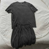 AIDASE  -  Men's Big Size Casual Suit Summer Thin Loose Regular Shoulder Short Sleeve Two Piece Set For 150kg aidase-shop