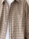 AIDASE  -  Japanese Vintage Plaid Long Sleeve Shirt Men's New Loose Fit Versatile Casual Youth Jacket Autumn Spring Season Ready-To-Wear aidase-shop