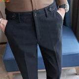AIDASE  -  Men's Suit Pants, Fashion Slim Dress Trousers ,White Black Blue Green Pantalones Hombre Fall/Winter Male Pant, New aidase-shop