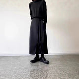 AIDASE  -  Loose Wide Leg Pants Nine Points Design Dark Style Men Women Casual Trousers Original Yamamoto Style Loose Fit Autumn Spring aidase-shop
