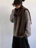 AIDASE  -  Retro Japanese Neutral Lazy Sle Sweater Loose Casual Overhead Knitted irt for Men And Women Spring Autumn Faionable aidase-shop