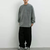 Aidase Men Twill Basic Casual Straight Pants Genderless Japanese Fashion Trend Simple Solid Color Comfortable Loose Trousers Unisex aidase-shop
