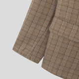 AIDASE  -  Men Blazer Plaid Lapel Long Sleeve Button Casual Suits Men Streetwear 2025 Autumn Fashion Leisure Male Coats S-5XL aidase-shop
