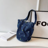 AIDASE  -  Women's Bags Fashion Designer Shoulder Bags Bucket Tote Luxury Denim Purse  Handbag aidase-shop