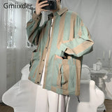 AIDASE  -  Spring Autumn Vertical Striped Shirt Men's Trendy Korean Style Loose Hong Kong Style Shirt Student Casual Versatile Couple Top aidase-shop