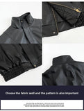 AIDASE  -  American Retro Heavyweight Men's Motorcycle Jacket Loose Flight Stylish Leather Coat Spring Autumn Trendy Brand Casual Outerwear aidase-shop