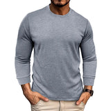 AIDASE  -  Men's Spring and Autumn New Waffle Henley Collar Long Sleeve Casual Sports T Shirt for Men Tracksuit Mans Cloths aidase-shop