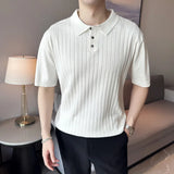Aidase New Trendy Slim Fit Polo Shirt for Men with Half Sleeves, Fold-over Collar, Ideal for Golf and Summer Casual Wear in Green aidase-shop