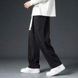 AIDASE  -  Men's Corduroy Drawstring Casual Pants Heavyweight Loose Wide Leg Straight Sweatpants Draped Trousers aidase-shop