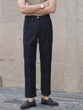 AIDASE  -  Faionable Casual Bla Straight Leg Men's Jeans Premium Feel Trendy All-Match Briti Sle Long Pants for Young Men aidase-shop