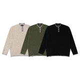 AIDASE  -  Men's Sweater Crew Neck Button Decoration Business Casual Soft Breathable Wrinkle resistant Loose Minimalist Versatile Pullover aidase-shop