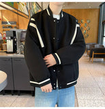AIDASE  -  Spring and Autumn Stand Collar Baseball Jacket for Men Loose Casual Windproof and Warm Top M-3XL aidase-shop