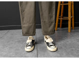AIDASE  -  Men Loose Fit Bib Overalls Pockets Cargo Pants Hip Hop Golden Buttons Dungarees Casual Suspenders Jumpsuits aidase-shop