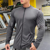 Aidase 2024 New Man Long Sleeve Men's Fashion Jogging Casual Training Clothes Loose Gym Fitness Sports Zipper Long Sleeve T-shirt aidase-shop