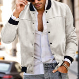 AIDASE  -  Fashion Casual Jacket Men'S Breathable Solid Color Lightweight Jacket Casual Fashion Zip Up Coat 3 Pockets Ropa Hombre aidase-shop