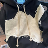 Aidase Sweatshirt for Men Black Hooded Male Clothes Hip Hop Splicing Hoodies Sweat Shirt Emo Welcome Deal Novelty and Cheap Autumn S aidase-shop