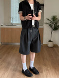 AIDASE  -  Retro American A-Line Pleat Bend Knife Tr Five-Quarter ort Pants Men Women Summer Daily Commuting Casual orts aidase-shop