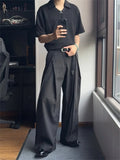 AIDASE  -  Men's A- Line West Pants Double Pleat Drapey Feel Casual Floor-Length Summer 2025 Loose Fit Design Sensation Knife Edge Pleats aidase-shop