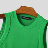 AIDASE  -  Men Tank Tops Solid Color O-neck Sleeveless Skinny Casual Vests Men Streetwear Summer Knitted Fashion Men Clothing 2025 aidase-shop