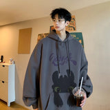 AIDASE  -  Trendy Printed Hoodie Casual Sweatshirt Street Unisex Long Sleeve Round Neck Multi-coloured Top aidase-shop