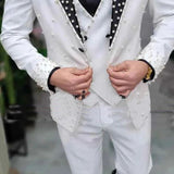 AIDASE  -  Blazer Suit For Men 2 Piece Outfit Set Suits High Quality Pants Mens Clothing Wedding Tuxedo Jackets Tailor-made Beige coat aidase-shop