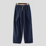 AIDASE  -  Men Wide Leg Pants Joggers Solid Color Drawstring Loose Trousers Men Streetwear Korean Style Fashion Casual Pants S-5XL aidase-shop