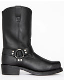 Men's Vintage Cowboy Boots High Top Chain Buckle Strap Men Knight Boots Riveted Man Square Heel Short Boots Large Size 38-48 aidase-shop