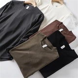 AIDASE  -  Loose Fit Long Sve Double-sided Velvet T-irt Men's Autumn Winter Large Size Bot Arc aped Base irt Casual Sle aidase-shop