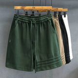 AIDASE  -  Fashion High-end Heavy Sports Casual Shorts Men's Pants Korean Style Summer Loose Five-point Pants American Sweatpants Urban aidase-shop
