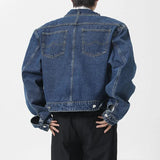 AIDASE  -  American Denim Jacket Men's High Street Cool and Stylish Jean Coats Spring Autumn Personality Loose Trendy Workwear Jackets aidase-shop