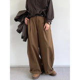 AIDASE  -  Japanese Streetwear Cargo Pants Men Autumn Drape Trousers Retro High Waist Straight Wide Leg Pants Loose Casual Men's Pants aidase-shop