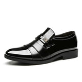 Aidase Social Shoe for Men Casual Business Patent Leather Dress Shoes Man Bright Upper Pointed Toe Trend Office Suit Footwear New aidase-shop