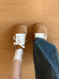 AIDASE  -  Woman Casual Sneakers Spring Fashion Round Toe Lace Up Platform Height Increase Flat Shoes Outdoor Trendy Versatile Chunky Flats aidase-shop