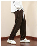 AIDASE  -  Corduroy pants for men in spring and autumn straight tube hanging feeling casual men's style loose winter with added velvet men' aidase-shop