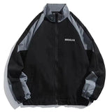 AIDASE  -  Reflective Striped Jacket Men Stand Collar Sports Windbreaker Coats Hip Hop Streetwear Zipper Jacket Harajuku Coats Black Blue aidase-shop