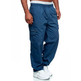 AIDASE  -  Spring Autumn New Fashion Cargo Pants Men Casual Multi Pocket Drawstring Trousers Loose Straight Tube Household All-match Pants aidase-shop