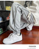 AIDASE  -  New Men's Spring Autumn Loose Fit Straight Leg Cuffed Sweatpants Casual Sports Joggers for Teenagers Versatile Long Pants aidase-shop