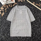 AIDASE  -  American Style Knitted Polo Shirt Short Sleeve Loose Casual Summer T-Shirt for Men Trendy Korean Brand Versatile Top aidase-shop