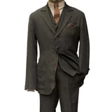 AIDASE  -  Advanced Men's Suit 3 Pieces Blazer Vest Pants Bow Collar Single Breasted Buckle Bussiness Work Wear Wedding Costume Size Color aidase-shop