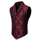 Casual Fit Men's Suit Vest Holiday Casual Turn-down Collar Single-button Embroidered Slimming Men's Fashion Vest aidase-shop