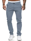 AIDASE  -  Spring Autumn Male Solid Color Slim Cargo Pants Homme Casual Fashion Simple All-match Pencil Trousers Sweatpants Men's Clothing aidase-shop