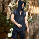 AIDASE  -  Early Spring Hooded Vest Men's Vest Street Trend Solid Color Casual Top for Men aidase-shop