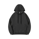 AIDASE  -  Autumn New Fashion Men's Solid Color Casual Trendy Loose Simple Basic Heavy Duty Hooded Sweatshirts Male Hoodies Clothes Tops aidase-shop
