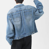 AIDASE  -  American Denim Jacket Men's High Street Cool and Stylish Jean Coats Spring Autumn Personality Loose Trendy Workwear Jackets aidase-shop