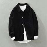 AIDASE  -  Japanese Corduroy Long-sleeved Shirt Men's Korean Version New Thick Loose Literary Versatile Casual Jacket Aesthetic Chic aidase-shop