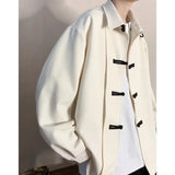 Aidase Vintage Harajuku Blouses Men Chic Buttons Oversize Streetwear Long Sleeve Shirts Coats Chinese Style Punk Tops Trend 2XL-M