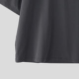 AIDASE  -  Men Shirt Solid Color Lapel Short Sleeve Summer Loose Men Clothing Streetwear 2025 Korean Style Fashion Male Shirts Tops aidase-shop
