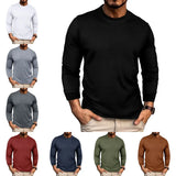 AIDASE  -  Men's Spring and Autumn New Waffle Henley Collar Long Sleeve Casual Sports T Shirt for Men Tracksuit Mans Cloths aidase-shop