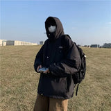 Korean Patchwork Thicken Puffer Jacket Men Winter Streetwear Parkas Coat Men Windbreaker Outwear Coats Warm Cotton Padded Jacket aidase-shop