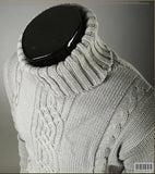 AIDASE  -  Men's High Collar Sweater Winter New Style Irregular Shape Fashionable Turn down Collar Knitwear Comfortable Soft Material aidase-shop